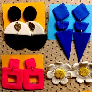 Homemade stud earrings